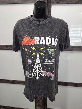 Coldplay Alien Radio Tour T Shirt Music Of The Spheres World Tour Gray SZ S